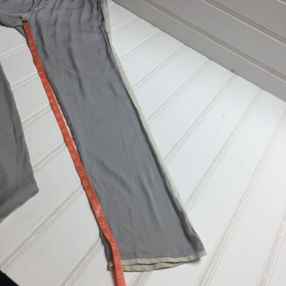 Aerie Silky Satin Gray Track Pants Joggers Lounge - Picture 4 of 8